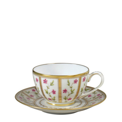 Чашка чайная с блюдцем серии Roseraie Bernardaud
