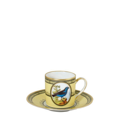 Чашка эспрессо с блюдцем 100мл серии Jardin Du Roi Tangara Du Bresil Bernardaud