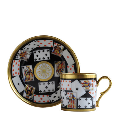 Чашка с блюдцем серии Historic Cups Jeux De Cartes Bernardaud