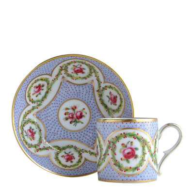 Чашка с блюдцем от Historic Cups Myrtes Et Roses Bernardaud