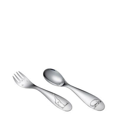 Вилка и ложка для детей серии Savane Посеребрение Christofle