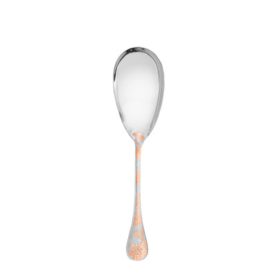 Ложка для риса / фри 25см серии Jardin d'Eden Посеребрение + узорная розовая позолота Christofle
