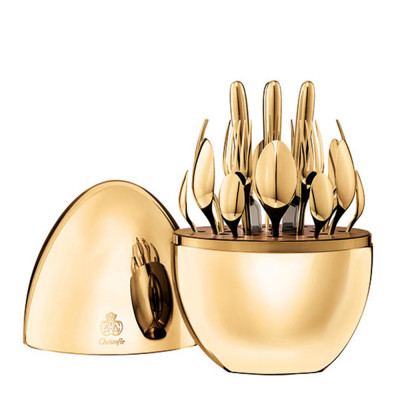 Набор столовых приборов на 6 Персон, 24 Предметов серии Mood Or Посеребрение + сплошная позолота Christofle