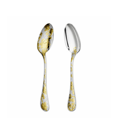 Меню-ложка 20см серии Jardin D'Eden Серебро + узорная позолота Christofle