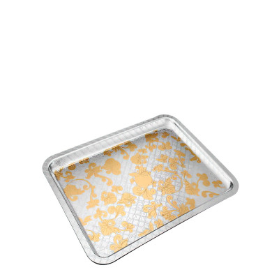 Поднос прямоугольный 20х16см от Jardin d'Eden Посеребрение + узорная позолота Christofle