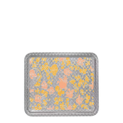 Поднос прямоугольный 20х16см от Jardin d'Eden Посеребрение + узорная позолота и розовая позолота Christofle