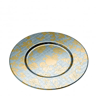Тарелка подстановочная 32,5см от Jardin d'Eden Посеребрение + узорная позолота Christofle
