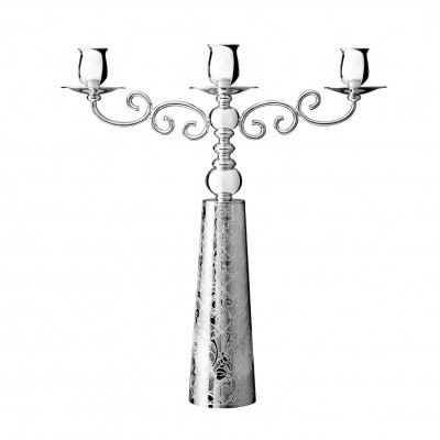 Подсвечник на 3 свечи 35,4 x 7,4 x 39,7см от Jardin d'Eden Посеребрение Christofle