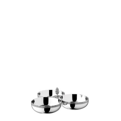 Чаша с 3-мя ёмкостями 11,5см от Malmaison Посеребрение Christofle