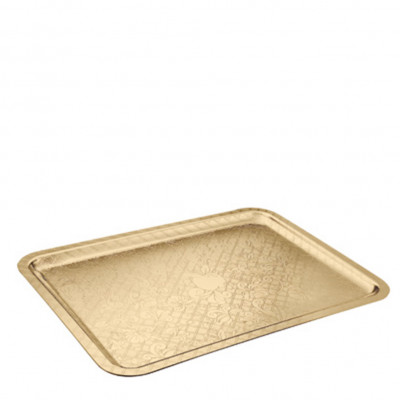 Поднос прямоугольный 42 x 32см серии Jardin d'Eden Посеребрение + сплошная позолота Christofle