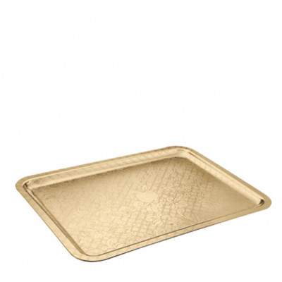 Поднос прямоугольный 42 x 32см серии Jardin d'Eden Посеребрение + сплошная позолота Christofle