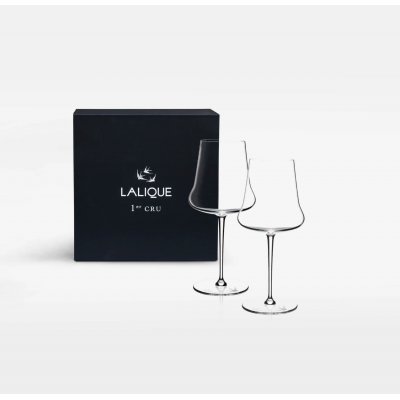 Набор из 2 бокалов для вина цвет Прозрачное хрустальное стекло от Lalique