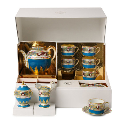 Чайный сервиз на 6 персон 15 предметов от Catherine II Bernardaud