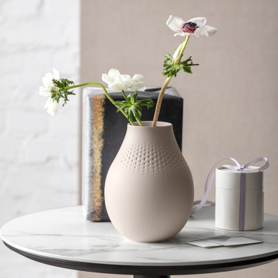 Ваза Жемчуг 20см серии Manufacture Collier Beige Villeroy & Boch Ваза Жемчуг 20см серии Manufacture Collier Beige Villeroy & Boch