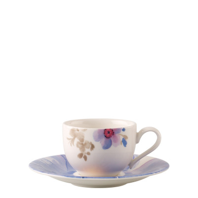 Чашка эспрессо с блюдцем 0,08л Mariefleur Gris Villeroy & Boch	 Чашка эспрессо с блюдцем 0,08л Mariefleur Gris Villeroy & Boch