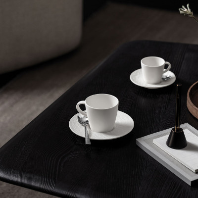 Кофейная чашка с блюдцем 150 мл Manufacture Rock Blanc Villeroy & Boch Кофейная чашка с блюдцем 150 мл Manufacture Rock Blanc Villeroy & Boch