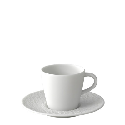 Кофейная чашка с блюдцем 150 мл Manufacture Rock Blanc Villeroy & Boch Кофейная чашка с блюдцем 150 мл Manufacture Rock Blanc Villeroy & Boch