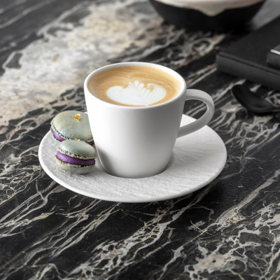 Чашка эспрессо с блюдцем 70 мл Manufacture Rock Blanc Villeroy & Boch Чашка эспрессо с блюдцем 70 мл Manufacture Rock Blanc Villeroy & Boch