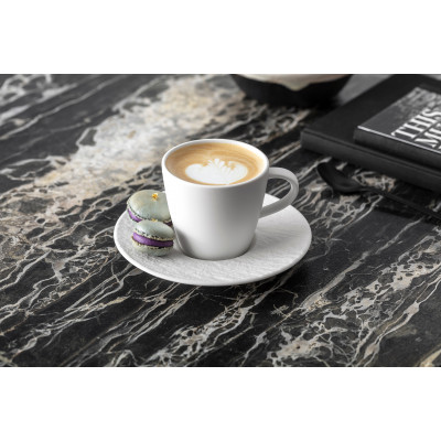 Чашка эспрессо с блюдцем 70 мл Manufacture Rock Blanc Villeroy & Boch Чашка эспрессо с блюдцем 70 мл Manufacture Rock Blanc Villeroy & Boch