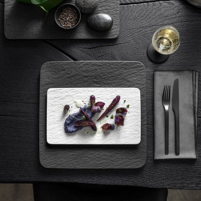 Многофункциональная тарелка 28 см Manufacture Rock Blanc Villeroy & Boch Многофункциональная тарелка 28 см Manufacture Rock Blanc Villeroy & Boch