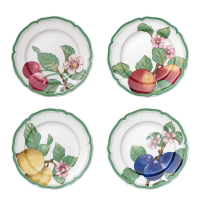 Тарелка закусочная 21см, 4шт. French Garden Modern Fruits Villeroy & Boch Тарелка закусочная 21см, 4шт. French Garden Modern Fruits Villeroy & Boch