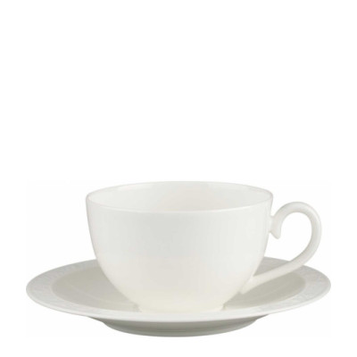 Чашка для завтрака с блюдцем 0,4л White Pearl Villeroy & Boch	 Чашка для завтрака с блюдцем 0,4л White Pearl Villeroy & Boch