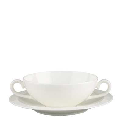 Чаша суповая с блюдцем 0,4л White Pearl Villeroy & Boch	 Чаша суповая с блюдцем 0,4л White Pearl Villeroy & Boch