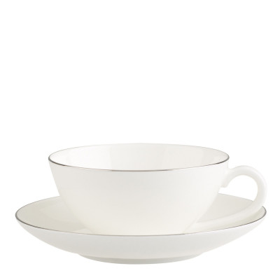 Чашка чайная с блюдцем 0,2л Anmut Platinum Villeroy & Boch	 Чашка чайная с блюдцем 0,2л Anmut Platinum Villeroy & Boch