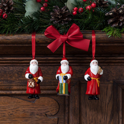 Украшение Санта Клаус 8 см 3 шт Nostalgic Ornaments Villeroy & Boch Украшение Санта Клаус 8 см 3 шт Nostalgic Ornaments Villeroy & Boch