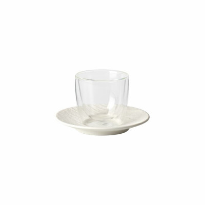 Чашка с блюдцем 110 мл Manufacture Rock Blanc Villeroy & Boch Чашка с блюдцем 110 мл Manufacture Rock Blanc Villeroy & Boch