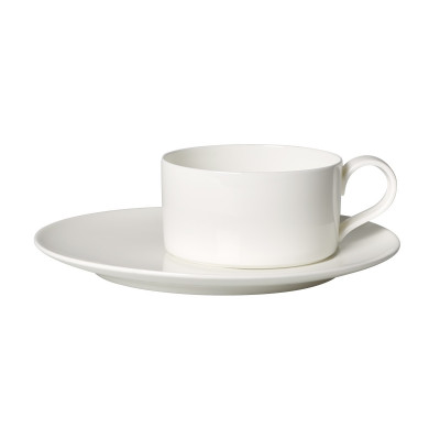 Чайная чашка с блюдцем 0,23л MetroChic Blanc Villeroy & Boch	 Чайная чашка с блюдцем 0,23л MetroChic Blanc Villeroy & Boch
